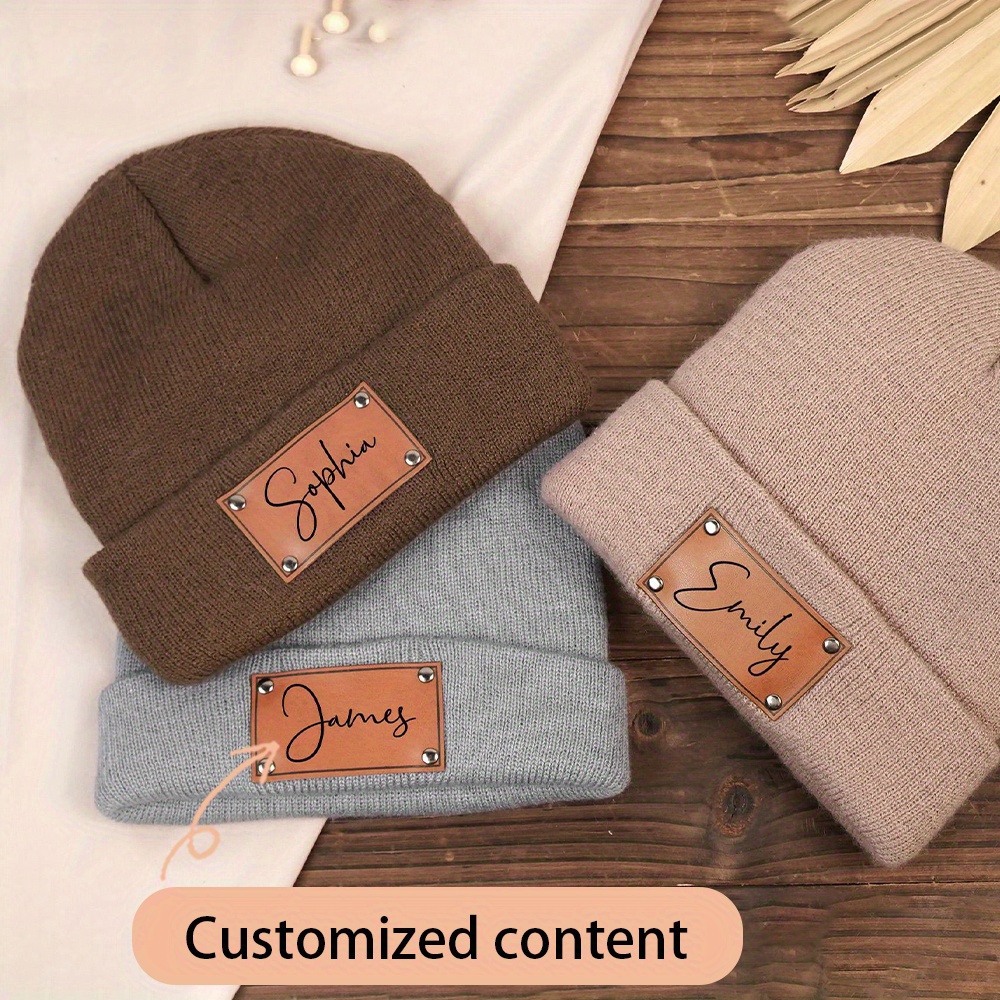 Beanie Cuffed Knit - Gorro de malha com etiqueta de